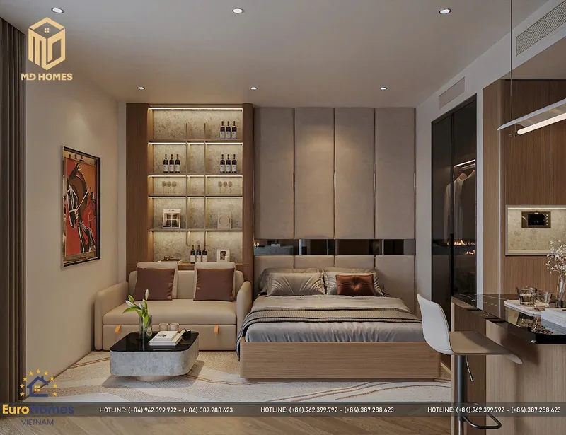 Ảnh 3 căn hộ 1 Ngủ Lumiere Vinhomes Smart City 43m²