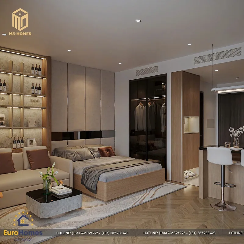 Ảnh 4 căn hộ 1 Ngủ Lumiere Vinhomes Smart City 43m²