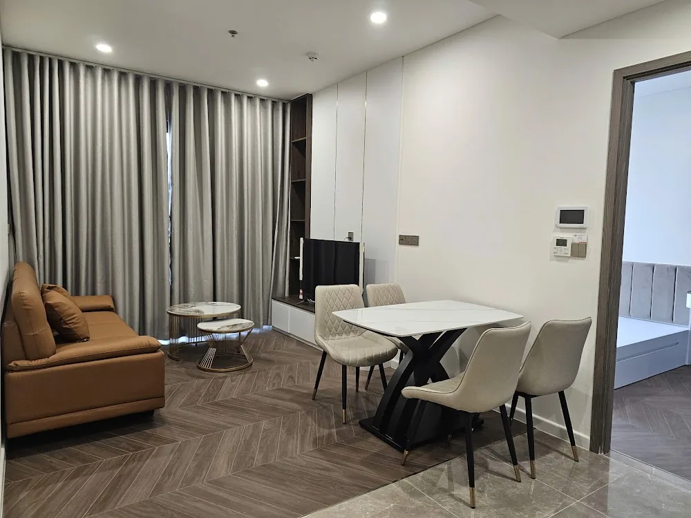 phòng khách căn hộ lumiere smart city cho thuê cao cấp