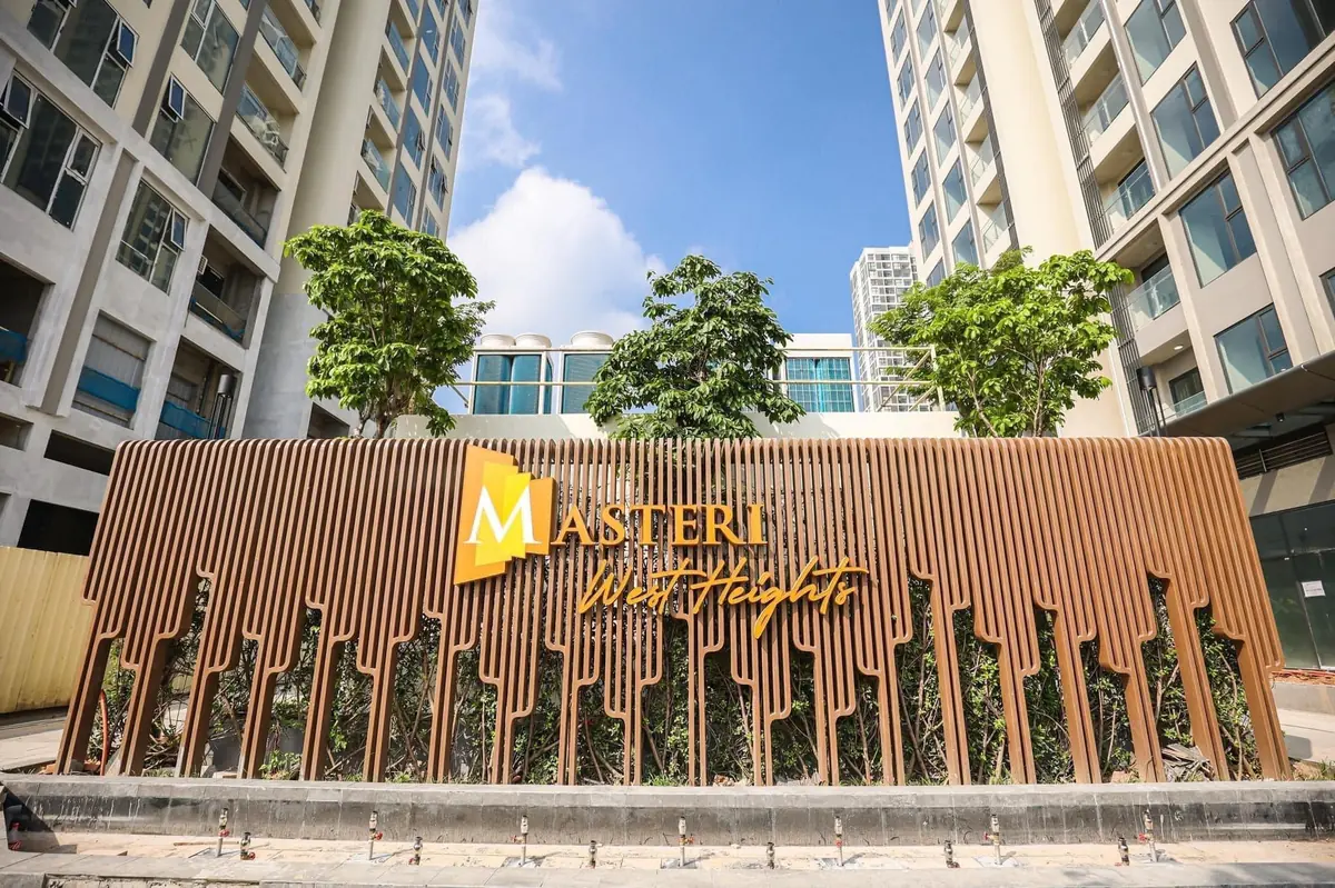 cổng biển hiệu cho thuê căn hộ masteri west heights smart city