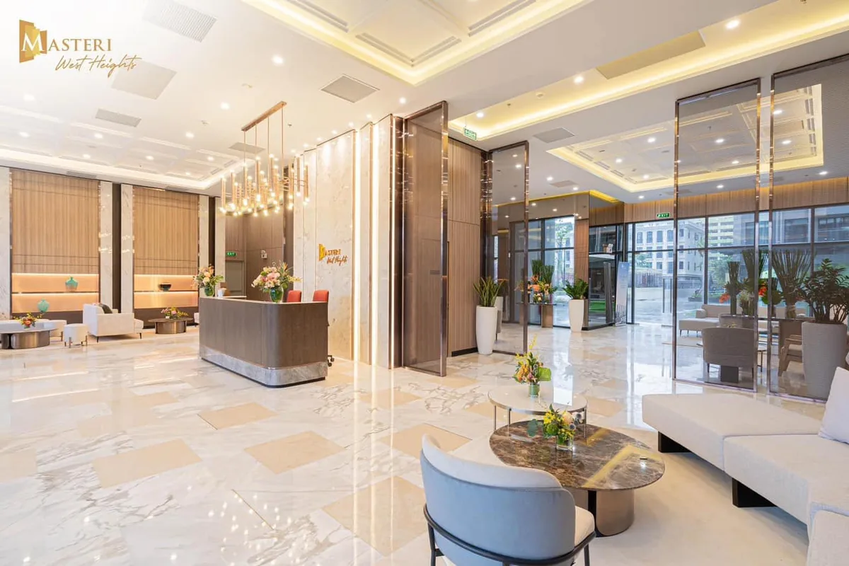 sảnh lobby căn hộ masteri west heights smart city