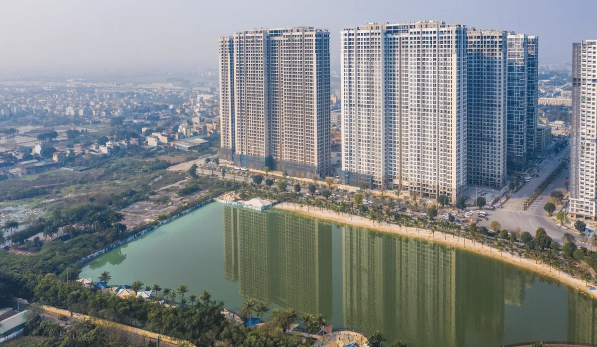 cho thuê căn hộ masteri west heights vinhomes smart city nhìn từ trên cao